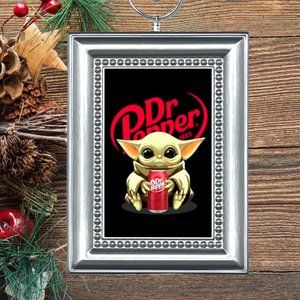 Dr Pepper Star Wars The Mandalorian Baby Yoda‎ Grogu Christmas Tree Ornament